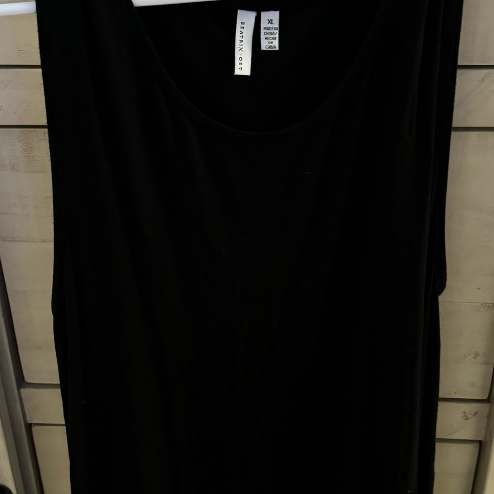 Simple black tank dress.  Worn once.